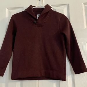 New -Old navy Burgundy boys small(6-7) pull over Cardigan.